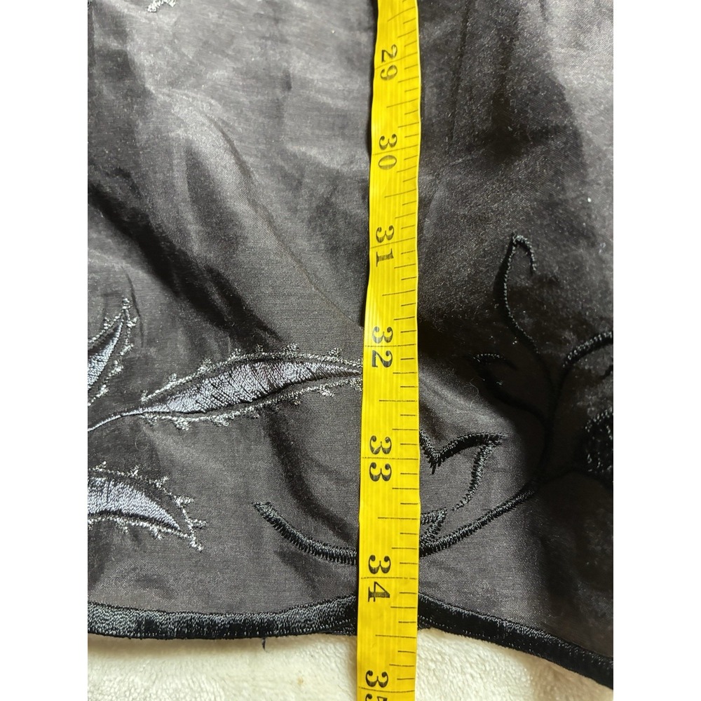 Coldwater Creek Tunic‎ Women's 1X Black Floral Embroidered Sheer Silk Blend NEW - Picture 11 of 11